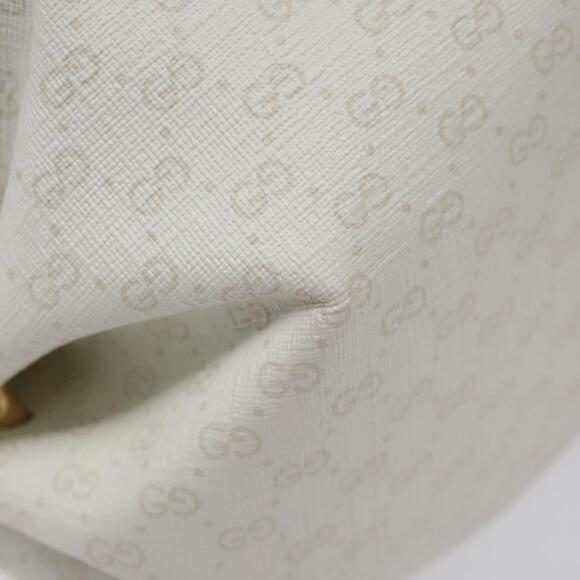 GUCCI Micro GG Supreme Shoulder Bag Pvc White Gold - Picture 13 of 16